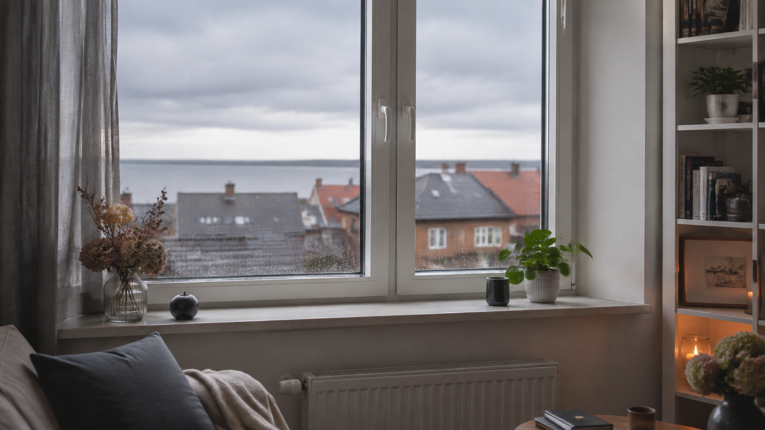 Kondenswasser nahe der Ostsee - Fensterlüftung im Lübecker Herbst